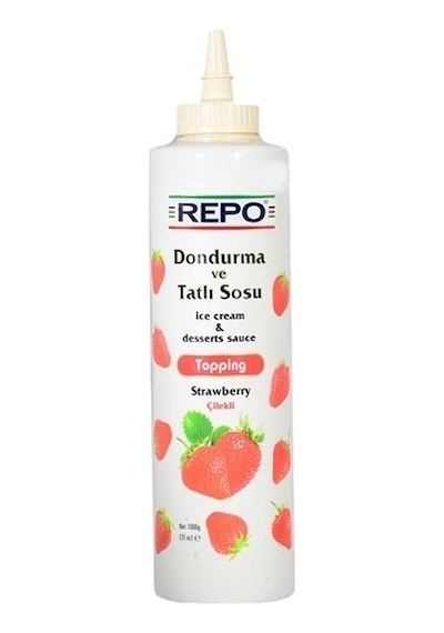 Repo Çilek Aromalı Topping Dondurma ve Tatlı Sosu 1 KG