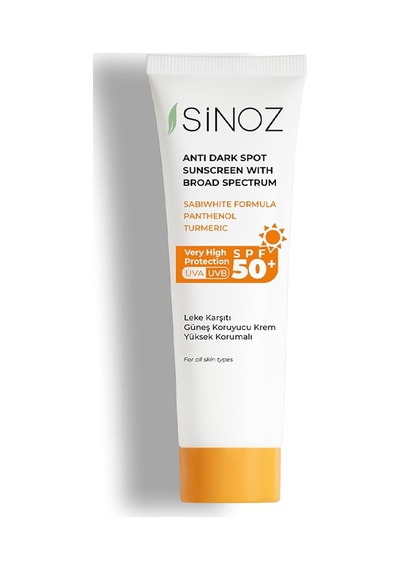 Sinozspf 50 Leke Karşıtı Yüksek Koruyucu Yüz Güneş Kremi 50 Ml Normal Ve Kuru Ciltler Için Sku: Smg8690010442536