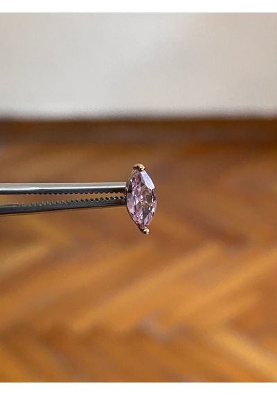 316 L Cerrahi Çelik Dudak Piercing Kıkırdak Helix Tragus Conch Zirkon Taşlı Figürlü Piercing Açık Sarı
