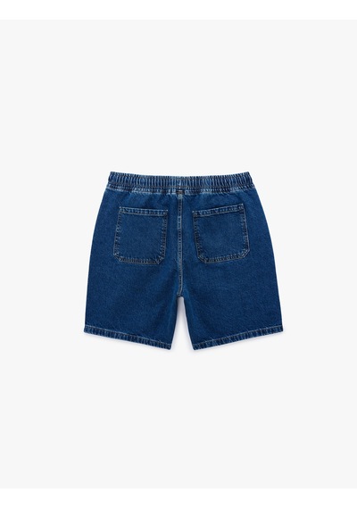 Koton Rahat Kalıp Cepli Pamuklu Bermuda Beli Bağcıklı Baggy Jean Şort Orta İndigo 6sam40284nd Koton Rahat Kalıp Cepli Pamuklu Bermuda Beli Bağcıklı Baggy Jean Şort Orta İndigo 6sam40284nd