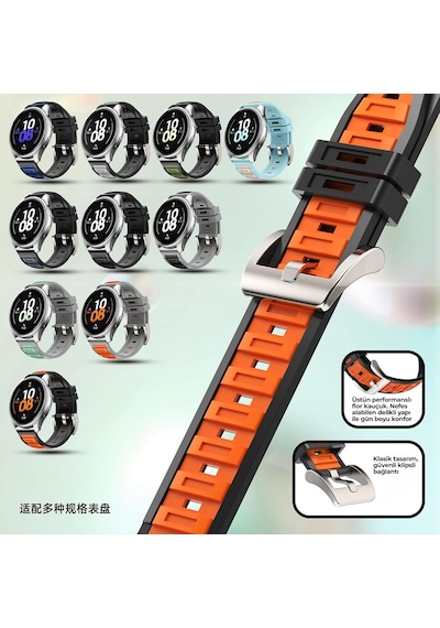 22mm Huawei Watch Gt6/gt6 Pro/gt5/gt5 Pro/gt4/watch 4 Pro/gt3/gt3 Pro/gt2/gt2 Pro 46mm Uyumlu Premium Çift Renkli Yumuşak Silikon Spor Kordon - Esnek, Su Geçirmez Çok Renkli 22mm Huawei Watch Gt6/gt6 Pro/gt5/gt5 Pro/gt4/watch 4 Pro/gt3/gt3 Pro/gt2/gt2 Pro 46mm Uyumlu Premium Çift Renkli Yumuşak Silikon Spor Kordon - Esnek, Su Geçirmez Çok Renkli