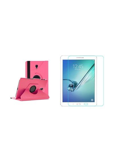 Samsung Galaxy Tab S3 T820 T825 9.7" Dönerli Kılıf + Ekran Koruyucu Kapaklı Kılıf