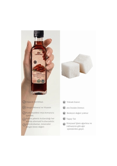 Organik Hurma Suyu Konsanteresi 330g X 3 Aile Boyu Avantajlı Paket