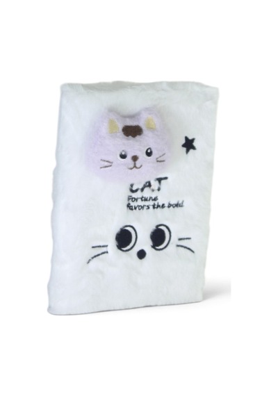 14x20 Cm Peluş Hatıra Günlük Anı Defteri 80 Yaprak Çizgili 7 Çok Renkli