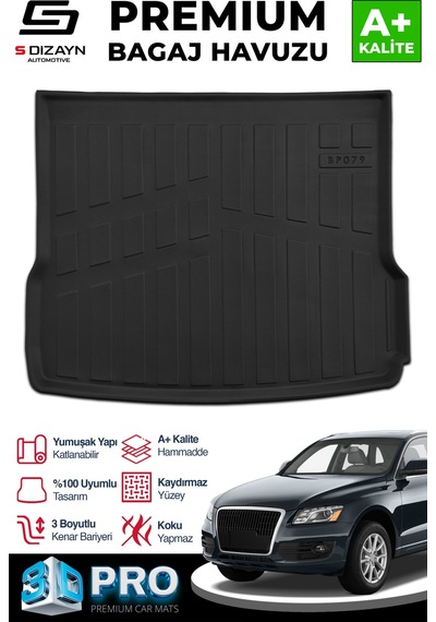 S-dizayn Audi Q5 3d Pro Bagaj Havuzu 2009-2017 A+ Kalite