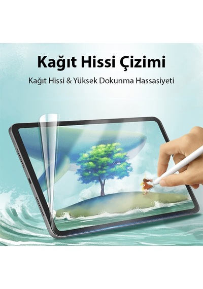 Ally Apple Uyumlu iPad Mini 6 Paper Like Film Darbe Emici Pet Ekran Koruyucu