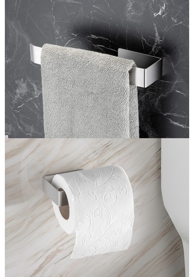 Paslanmaz Çelik Set / Wc Tuvalet Kağıtlığı Askısı / Banyo-mutfak Havluluk Askısı Inox Diğer