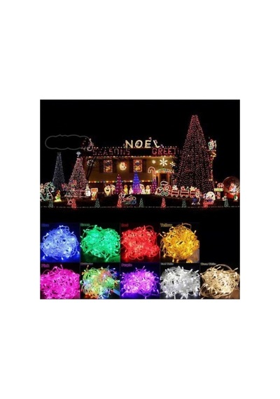 100 Ledli Yılbaşı Led Işık Süs 10 Metre Parti Led Işıkları Fişli Günışığı