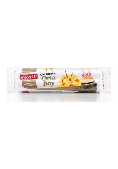 Orta Boy Vanilya Kokulu Büzgülü Çöp Torbası, 55x60 Cm, 15 Adet