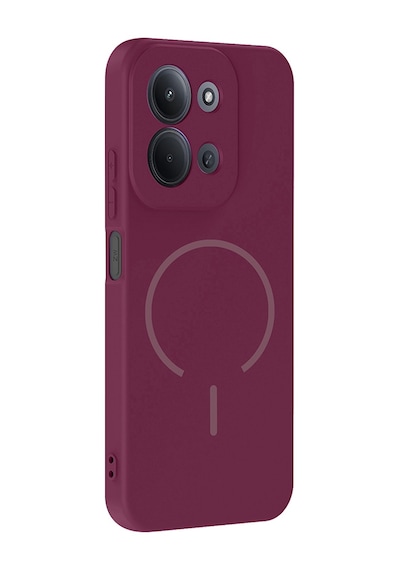 Xiaomi Redmi 15c Kılıf M-safe Şarj Özellikli Zore Meta Kapak Mürdüm