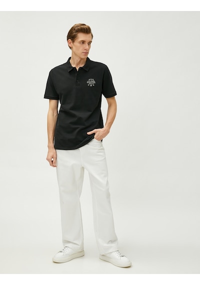 Koton Polo Yaka Tişört Dar Kesim Düğmeli Kısa Kollu Manzara Işlemeli Siyah 3Sam10057Mk 3Sam10057Mk999 Siyah Koton Polo Yaka Tişört Dar Kesim Düğmeli Kısa Kollu Manzara Işlemeli Siyah 3Sam10057Mk 3Sam10057Mk999 Siyah