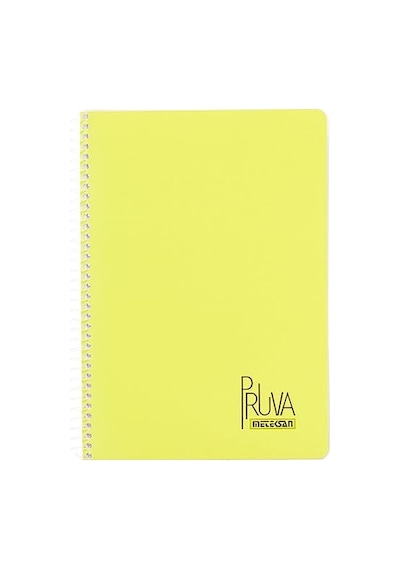A4 Pet Spiralli Karton Kapaklı Defter 144 Yaprak - Çizgili Çok Renkli