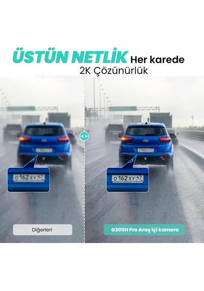 360+ Botslab G300h Pro 3k Qhd Adas Wifi + Gps 140 Geniş Açı Gece Görüşlü Akıllı Araç İçi Kamera