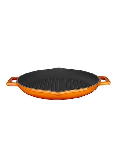 Lava Döküm Yuvarlak Kızartma Tavası Çift Kulplu 30cm