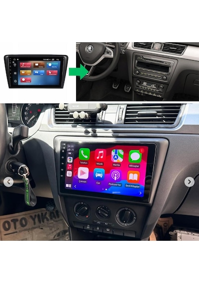 Skoda Rapid Android Multimedya Sistemi 4-64 Cadence 2013-2018 +360 Kamera 9"
