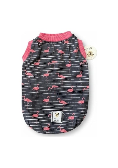 Miniş Flamingo Küçük Irk Köpek Ultra Esnek Penye T-shirt-21580