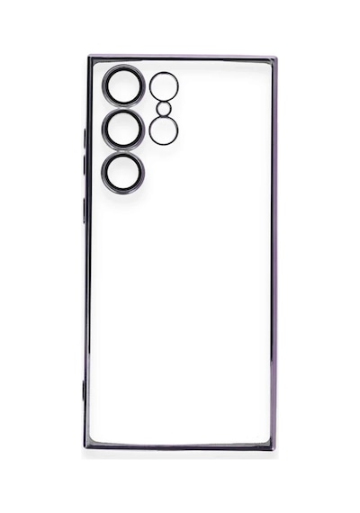 Samsung Galaxy S24 Ultra Uyumlu Kılıf Lensli Silikon - Siyah
