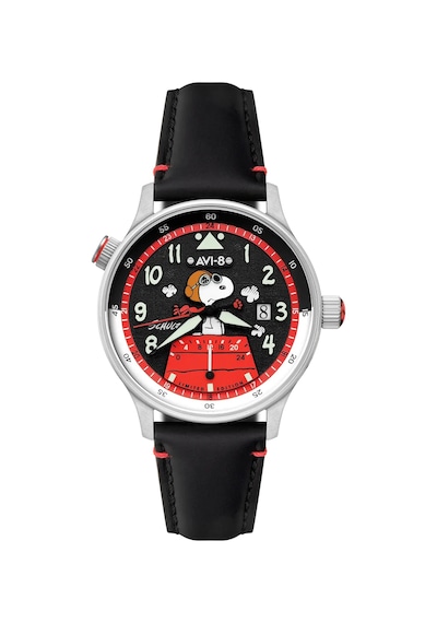 Avı-8 Hawker Hurricane Av-4151-01 Mckellar Dual Time Peanuts Snoopy Flying Ace Limited Edition Erkek Gri