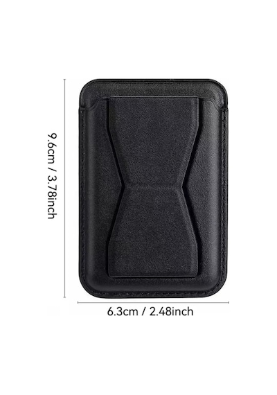 Stand Olabilen Magsafe İle Uyumlu Pu Deri Kartlık Crd-03 Magnetic Standlı Kartlık