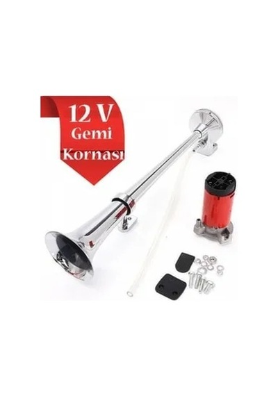 Korna Marin Metal Krom Tekli Motorlu 12v