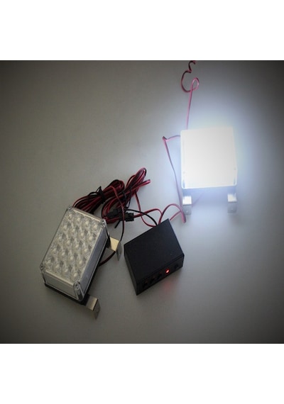 Flaşlı İkaz Lambası 40 Led Beyaz / Lapa16-1