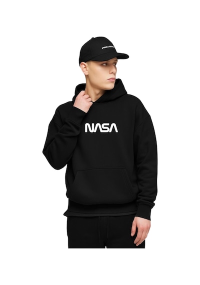 Benroma 3 İplik Penye Nasa Baskılı Sweatshırt SIYAH