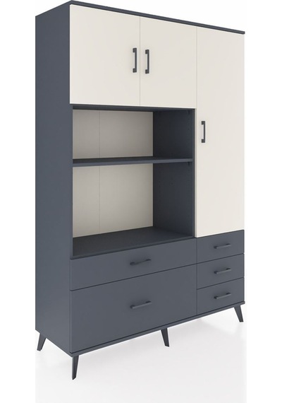 Hyperion Dolap 7 Raflı 5 Çekmeceli 3 Kapaklı 132x44x195 Antrasit-aytaşı/antrasit Aytası/antrasıt Hyperion Dolap 7 Raflı 5 Çekmeceli 3 Kapaklı 132x44x195 Antrasit-aytaşı/antrasit Aytası/antrasıt