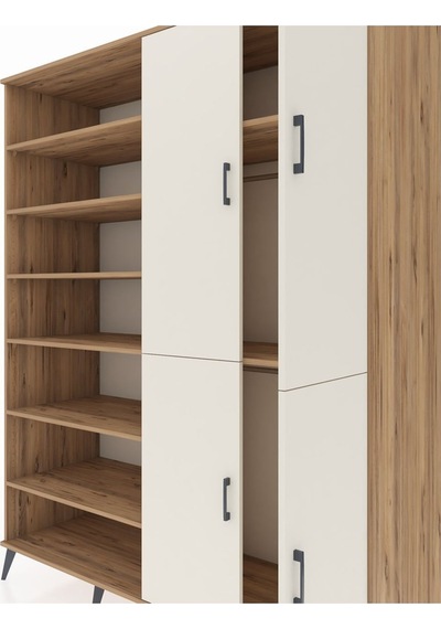 Kronos Gardrop 8 Raflı 4 Kapaklı 2 Askılı 176x59x221 Çam-aytaşı/çam Aytaşı/çam Kronos Gardrop 8 Raflı 4 Kapaklı 2 Askılı 176x59x221 Çam-aytaşı/çam Aytaşı/çam