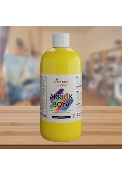 Sarı Akrilik Boya 500 Gr 0,15 L