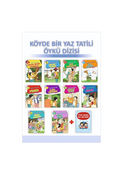 Ata 3.sınıflar İçin Köyde Bir Yaz Tatili Öykü Dizisi + Kitap Okuma Not Defteri
