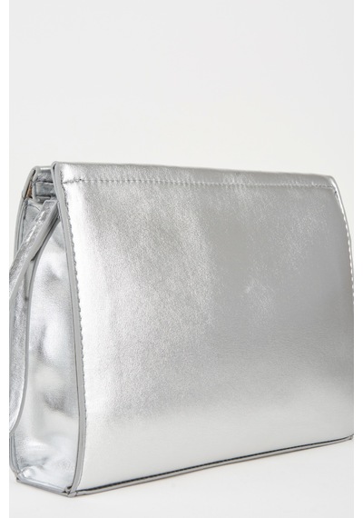 Vivaq Kadın Petunya Gümüş Astarlı Suni Deri Bilek Askılı Portföy El Ve Clutch Çanta