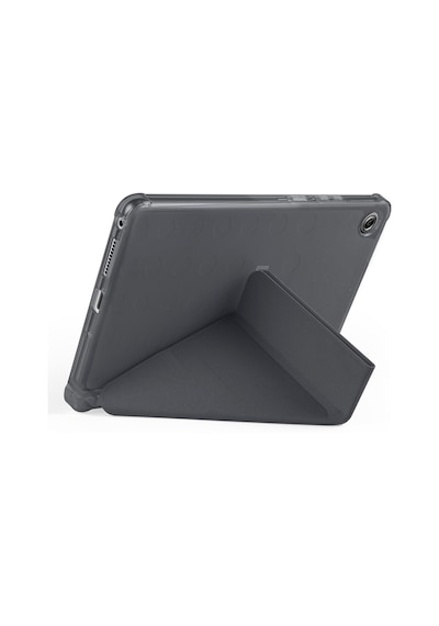 Lenovo Tab One 8.7 2025 Tb-305fu Uyumlu Kalem Bölmeli Dönebilen Üçgen Standlı Tri Folding Tablet Kılıfı - Siyah - T41659