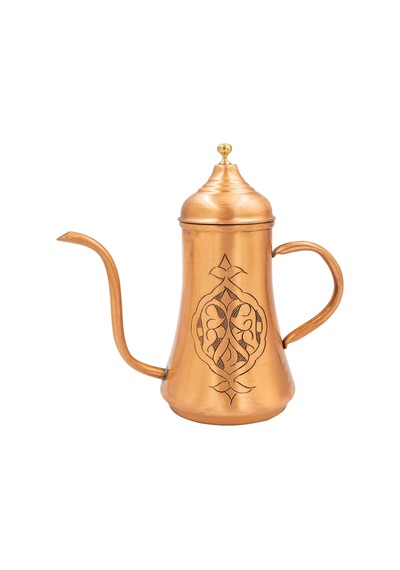 Bakır Otantik Yağdanlık İşlemeli Mat Bakır Renk No2