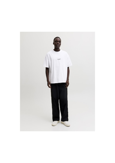 Jack & Jones Jcosolana Checkered Sırtı Baskılı Tişört 12296270 Beyaz