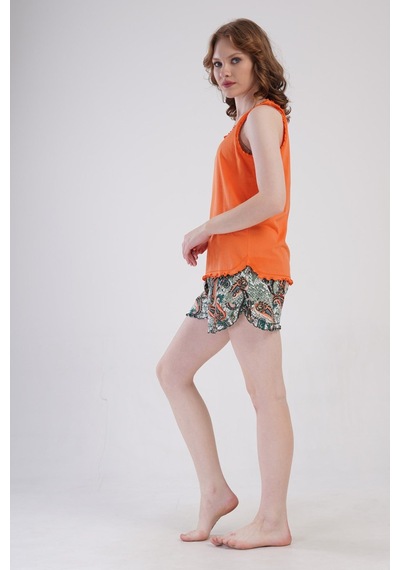 Yake Store Kadın P.suprem Xxl O Yaka Genıs Askılı Bıbılalı Etegı Oval Sort Takım - Salmon Turuncu Yake Store Kadın P.suprem Xxl O Yaka Genıs Askılı Bıbılalı Etegı Oval Sort Takım - Salmon Turuncu