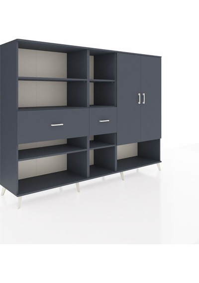 Hyperion Dolap 10 Raflı 2 Çekmeceli 2 Kapaklı 220x44x163 Antrasit Antrasit-antrasit Hyperion Dolap 10 Raflı 2 Çekmeceli 2 Kapaklı 220x44x163 Antrasit Antrasit-antrasit