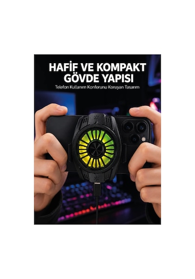 Mulvxkrg Krg02 Telefon Ve Tablet Uyumlu Manyetik Mobil Soğutucu Fan Mulvix