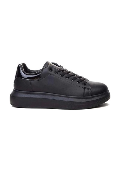 Best Of 150-24 Deri Trend Sneaker Ayakkabı 36-40 Siyah