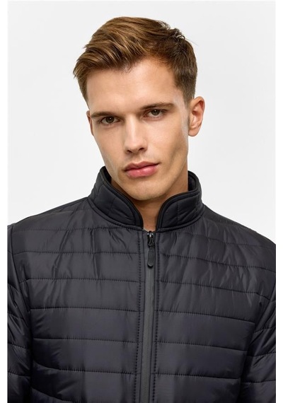 Süvari Siyah Slim Kapitone Mont Mn2008700516-s09 Siyah