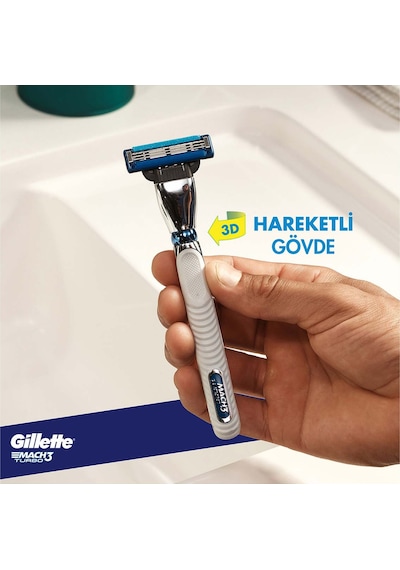 Gillette Mach3 Turbo 8'li Yedek Tıraş Bıçağı 