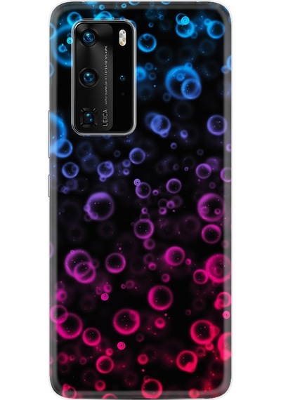 Huawei P40 Pro Kilif Silikon Desen Özel Seri Color Bubles 1697 522865758