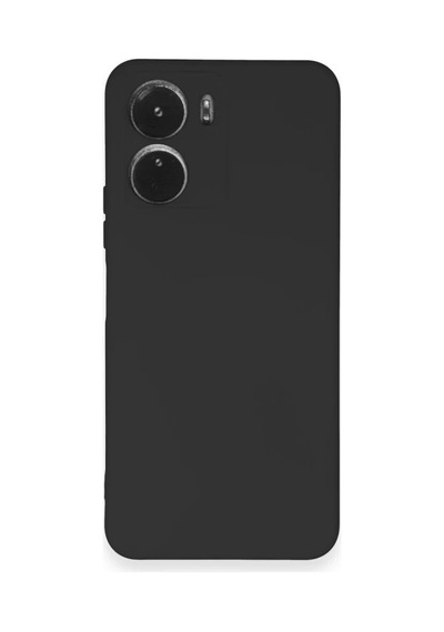 Vivo Y16 Uyumlu Kılıf Nano İçi Kadife Silikon - Siyah