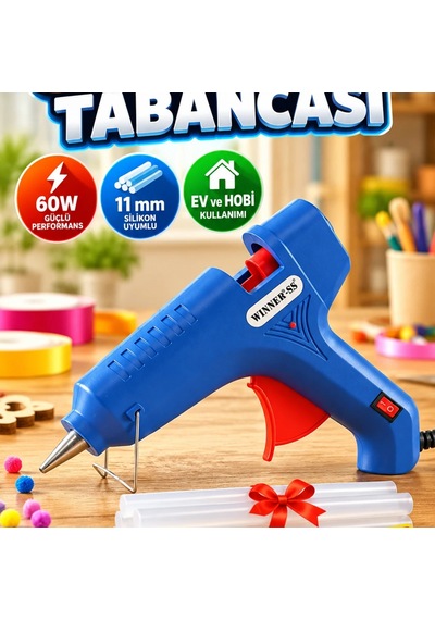 60 W 11 Mm Uyumlu Silikon Tabancası 5 Adet Hediye Silikon İle Ev Ve Hobi Kullanımı