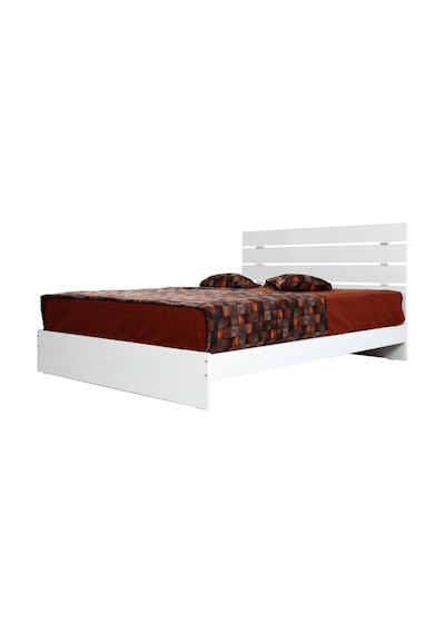 Pasifichome Huga Çift Kişilik Beyaz Karyola 160Cm /160X200 Başlıklı Karyola