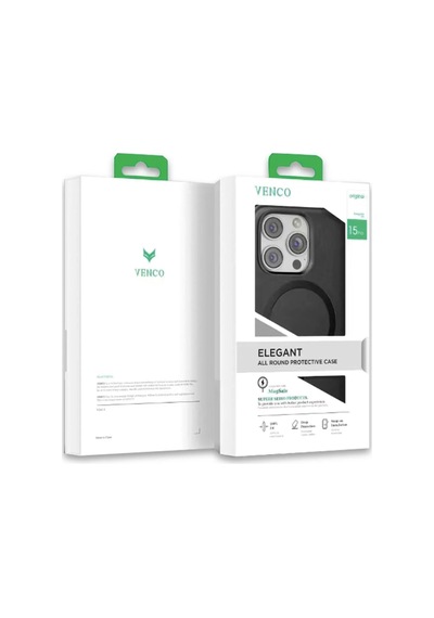 Gldısptm Venco Apple Uyumlu iPhone 15 Pro Puskas Magsafe Kapak - Siyah Sıyah
