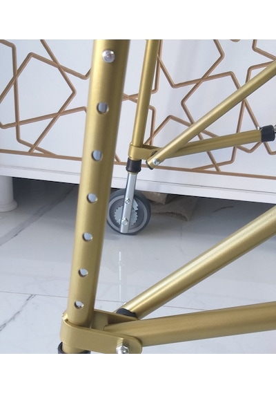 Çocuk Dört Tekerlekli Frenli Katlanabilir Ters Walker Küçük
