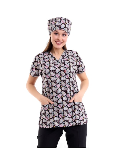 Yarasa Kol Dijital Desenli Üst - 6532 Kuru Kafa-6955