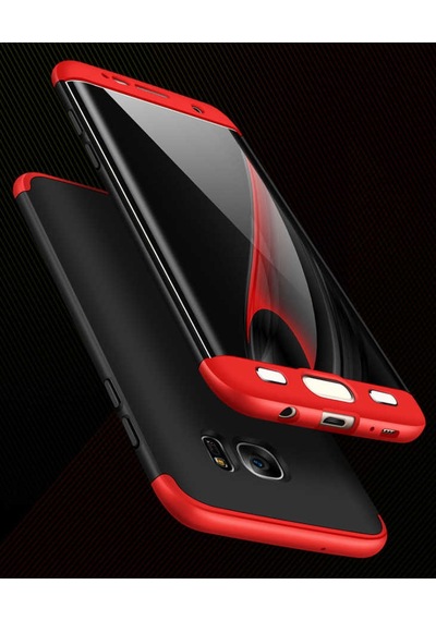 Samsung Galaxy Uyumlu S7 Edge Kılıf Zore Ays Kapak Kırmızı