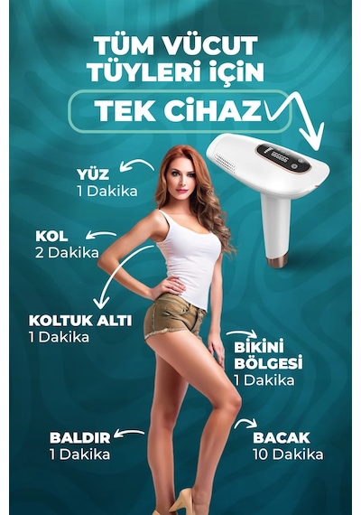 Senseviy Ipl Buz Lazer Epilasyon 999.999 Atım Otomatik Ağrısız Vücut Cihazı