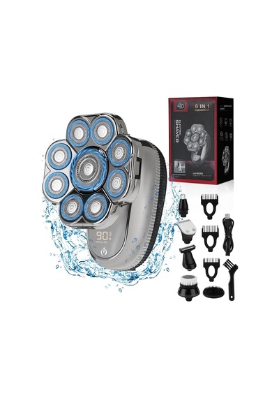 Wjiang 9d Kel Erkekler İçin - 6'sı 1 Arada Elektrikli Kafa Tıraş